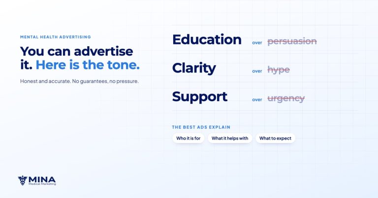 Mental Health Advertising in Canada: Featured image by MINA Medical Marketing